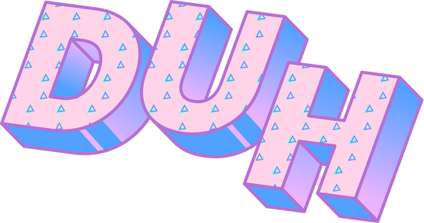 90s Aesthetic Lettering Words Duh